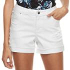 Women's Jennifer Lopez Rockin Cuffed Jean Shorts, Size: 0, Blue