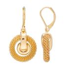 Dana Buchman Chain Link Nickel Free Orbital Drop Hoop Earrings, Women's, Gold