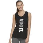 Women's Nike Sportswear Just Do It Racerback Tank Top, Size: Medium, Grey (charcoal)