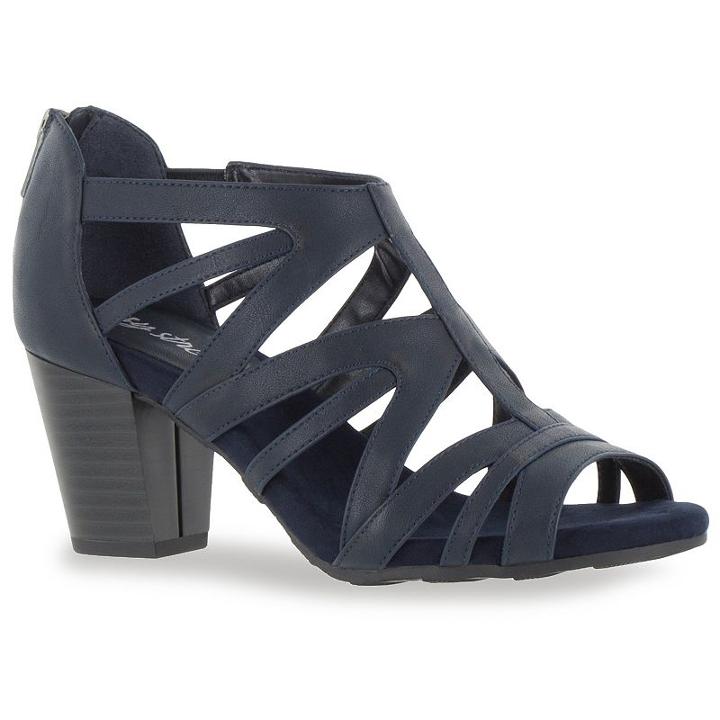 Easy Street Amaze Women's High Heel Sandals, Size: 7.5 N, Blue (navy)