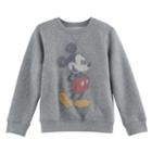 Disney's Mickey Mouse Boys 4-7x Faded Lines Softest Fleece Pullover Sweatshirt By Jumping Beans&reg;, Size: 6, Med Grey