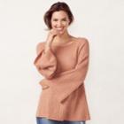Women's Lc Lauren Conrad Ribbed Boatneck Sweater, Size: Small, Brown