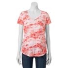 Women's Sonoma Goods For Life&trade; Slubbed V-neck Tee, Size: Xxl, Med Orange