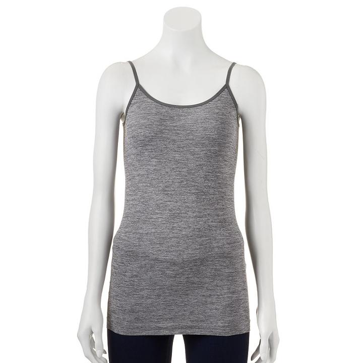 Apt. 9&reg; Essential Seamless Camisole - Women's, Size: L/xl, Grey (charcoal)