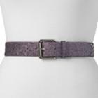 Women's Mudd&reg; Rhinestone & Glitter Belt, Size: Large, Med Orange