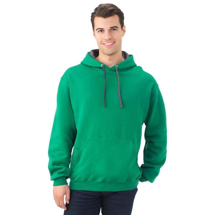 Men's Fruit Of The Loom Signature Fleece Pullover Hoodie, Size: Xl, Green (clover)