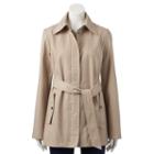 Women's Hemisphere Belted Jacket, Size: Large, Beig/green (beig/khaki)