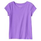Girls 4-10 Jumping Beans&reg; Basic Short Sleeve Solid Tee, Girl's, Size: 5, Med Purple