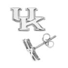 Dayna U Kentucky Wildcats Sterling Silver Logo Stud Earrings, Women's, Grey