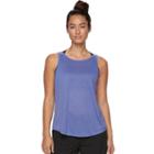 Women's Gaiam Journey Split-back Yoga Tank, Size: Medium, Grey (charcoal)