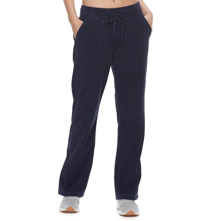 Women's Tek Gear&reg; Microfleece Sweatpants, Size: Xs, Dark Blue