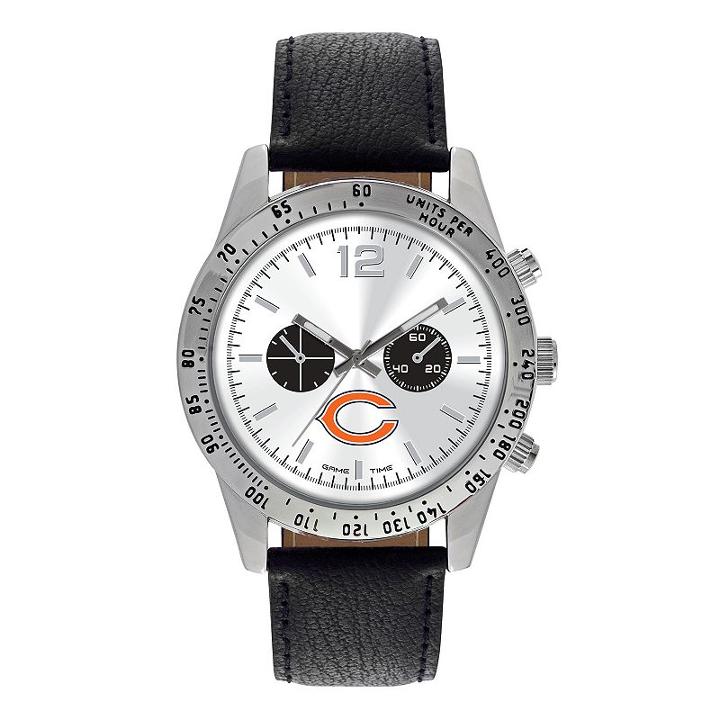 Men's Game Time Chicago Bears Letterman Watch, Black