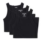 Men's Equipo 3-pack Solid Ribbed A-shirts, Size: Small, Black