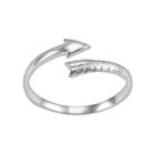 Itsy Bitsy Sterling Silver Arrow Bypass Ring, Women's, Size: 1, Grey
