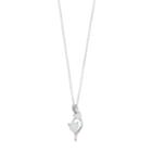 Radiant Gem Sterling Silver Lab-created Opal Double Heart Drop Pendant Necklace, Women's, Size: 18, White