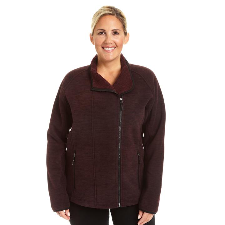 Plus Size Champion Sherpa-lined Fleece Jacket, Women's, Size: 1xl, Dark Red