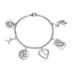 Love This Life I Love You To The Moon And Back Charm Bracelet, Women's, Grey