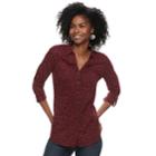 Women's Sonoma Goods For Life&trade; Tunic Shirt, Size: Small, Dark Red