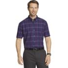 Men's Van Heusen Flex Stretch Classic-fit Plaid No-iron Button-down Shirt, Size: Large, Purple Oth