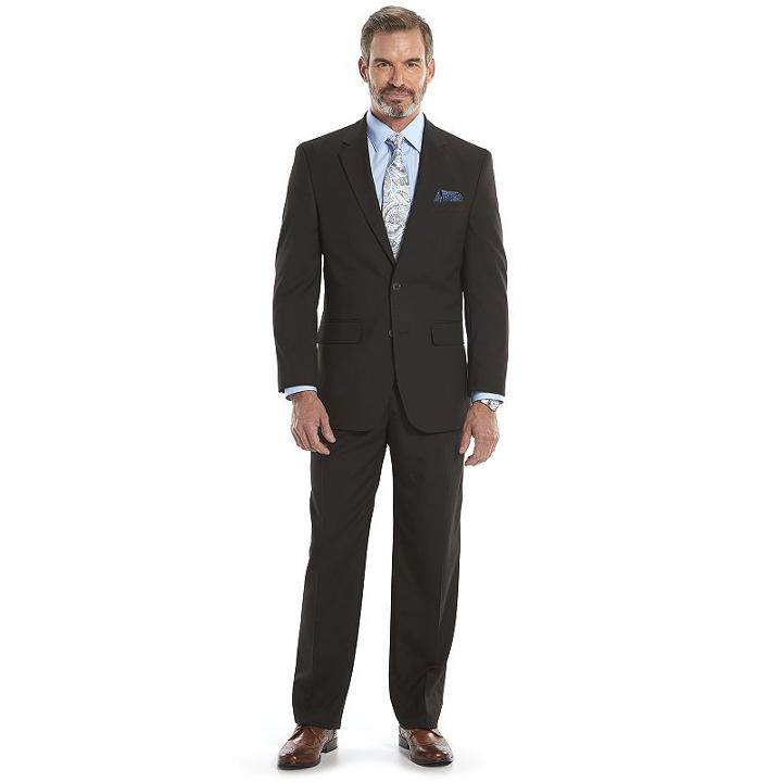 Men's Croft & Barrow Classic-fit Unhemmed Suit, Size: 38s 32, Brown