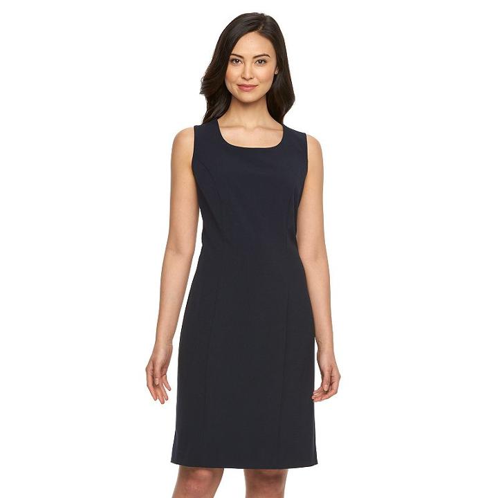 Women's Briggs Scoopneck Sheath Dress, Size: 18, Blue (navy)