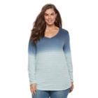 Plus Size Sonoma Goods For Life&trade; Essential V-neck Tee, Women's, Size: 3xl, Light Blue