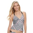 Juniors' Malibu Paisley Macrame-back Tankini Top, Size: Small, Ovrfl Oth