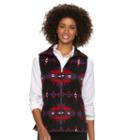 Women's Chaps Southwestern Fleece Vest, Size: Small, Purple Oth