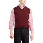 Men's Chaps Regular-fit V-neck Sweater Vest, Size: Xl, Red