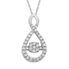Dancing Love 5/8 Carat T.w. Diamond 10k White Gold Infinity Pendant Necklace, Women's