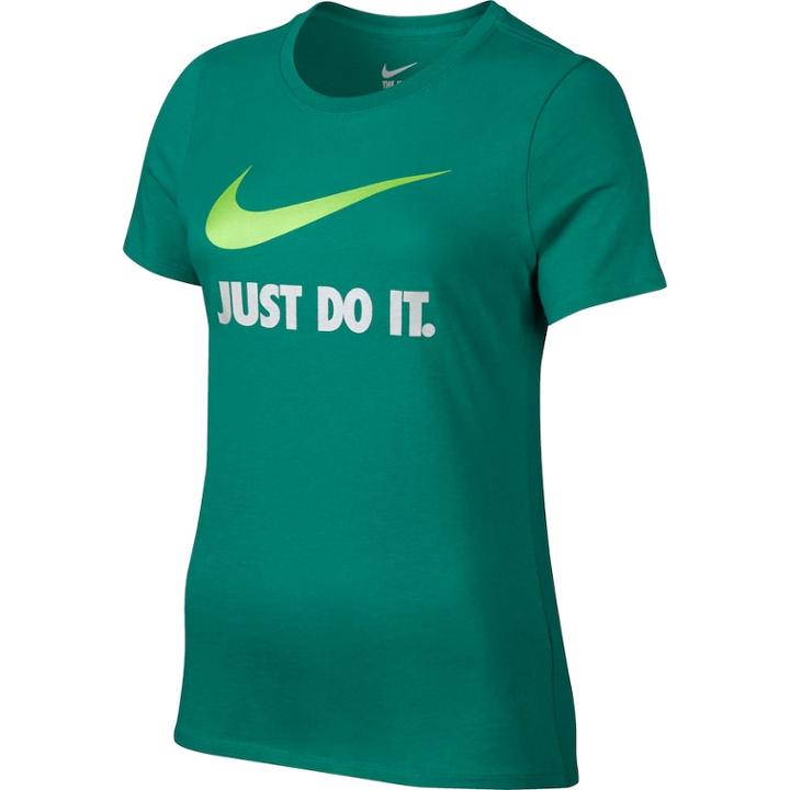 Women's Nike Just Do It Swoosh Crewneck Tee, Size: Xs, Green
