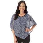 Women's Apt. 9&reg; Textured Popover Top, Size: Medium, Blue Shine