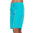 Women's Free Country Cover-up Bermuda Board Shorts, Size: Small, Turquoise/blue (turq/aqua)