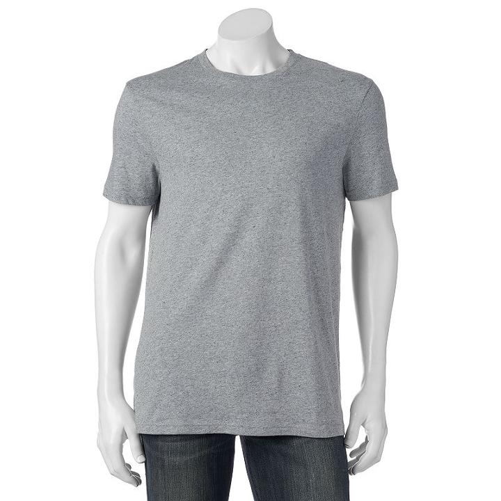 Men's Sonoma Goods For Life&trade; Heathered Everyday Tee, Size: Xl, Med Grey