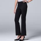 Women's Simply Vera Vera Wang Bootcut Ponte Pants, Size: Medium, Black