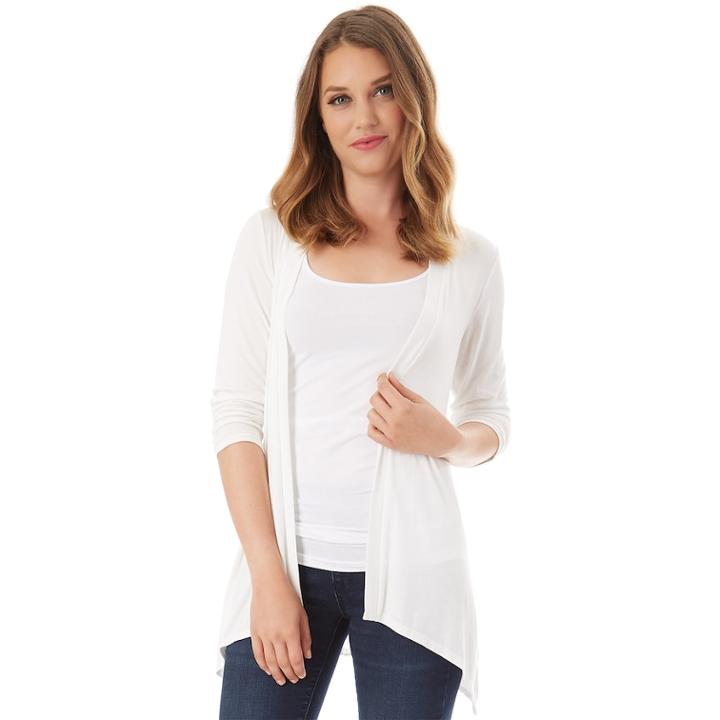 Women's Apt. 9&reg; Lace Back Cardigan, Size: Large, White