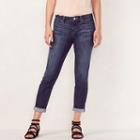 Women's Lc Lauren Conrad Cuffed Skinny Capri Jeans, Size: 2, Med Blue