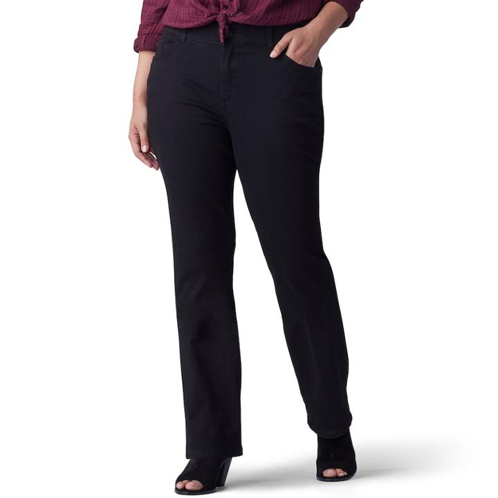 Plus Size Lee Total Freedom Bootcut Jeans, Women's, Size: 18w T/l, Black