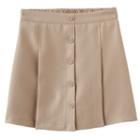 Girls 4-16 Chaps Button Front Skort, Girl's, Size: 6x, Med Beige