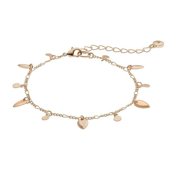 Lc Lauren Conrad Matte Shaky Disc & Teardrop Bracelet, Women's, Gold