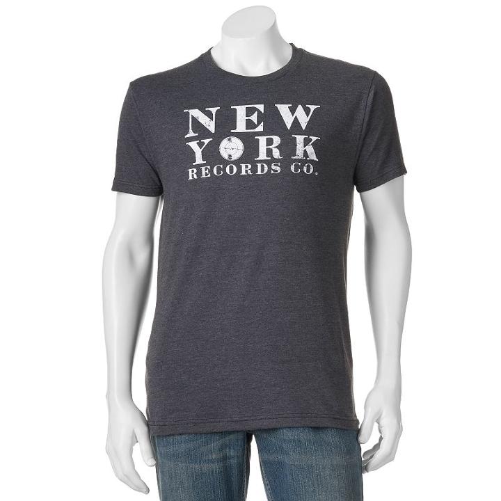 Men's Sonoma Goods For Life&trade; New York Records Co. Tee, Size: Xxl, Dark Grey