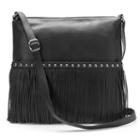Ili Leather Studded Crossbody Bag, Women's, Black