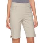 Women's Gloria Vanderbilt Avery Pull-on Bermuda Shorts, Size: 10, Lt Beige