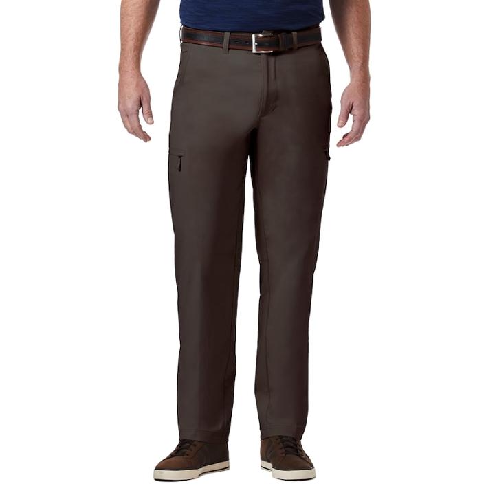 Men's Haggar Pro Elements Classic-fit Flat-front Utility Pants, Size: 36x29, Grey