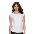 Women's Elle&trade; Swiss Dot Tee, Size: Xl, White