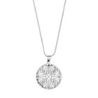 Sterling Silver Filigree Heart Circle Pendant Necklace, Women's, Size: 18, Multicolor
