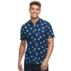 Men's Pokemon Bulbasaur Button-down Shirt, Size: Small, Blue (navy)