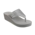 Olivia Miller Pensacola Women's Wedge Sandals, Size: 6, Grey