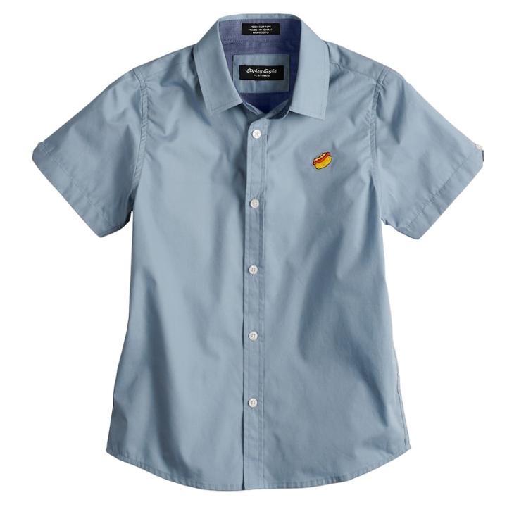 Boys 8-20 Eighty Eight Button-down Woven Shirt, Size: Large, Blue
