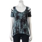 Women's Rock & Republic&reg; High-low Cutout Tee, Size: Xl, Med Grey